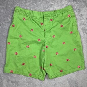 Lilly Pulitzer Phipps Pant Shorts Men 36 Green‎ Embroidered Pink Horse Head 8"